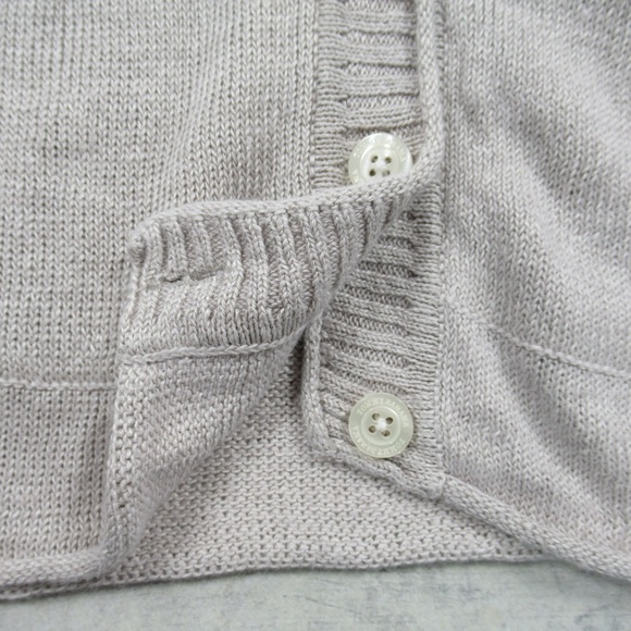 TOMMY BAHAMA Gray Lea Hooded Knit Linen Cardigan Button V-Neck Sweater Size XS - Picture 9 of 14